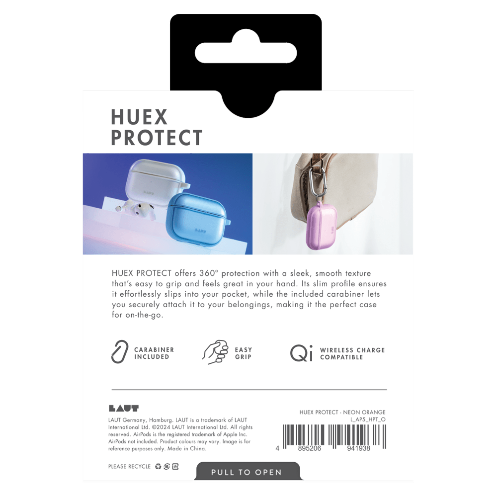 Wholesale cell phone accessory Laut - HUEX PROTECT Case for Apple AirPods 4 - Neon Orange