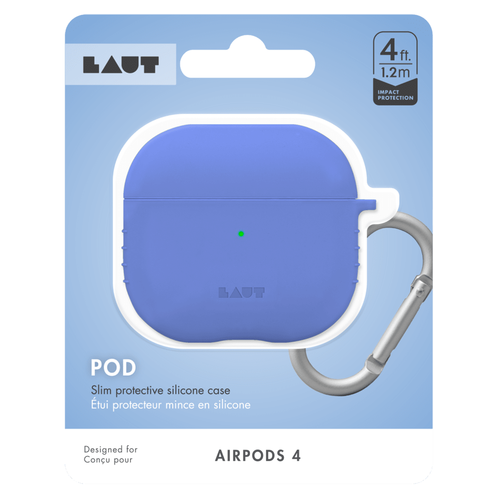 Wholesale cell phone accessory Laut - POD Case for Apple AirPods 4 - Heron Blue