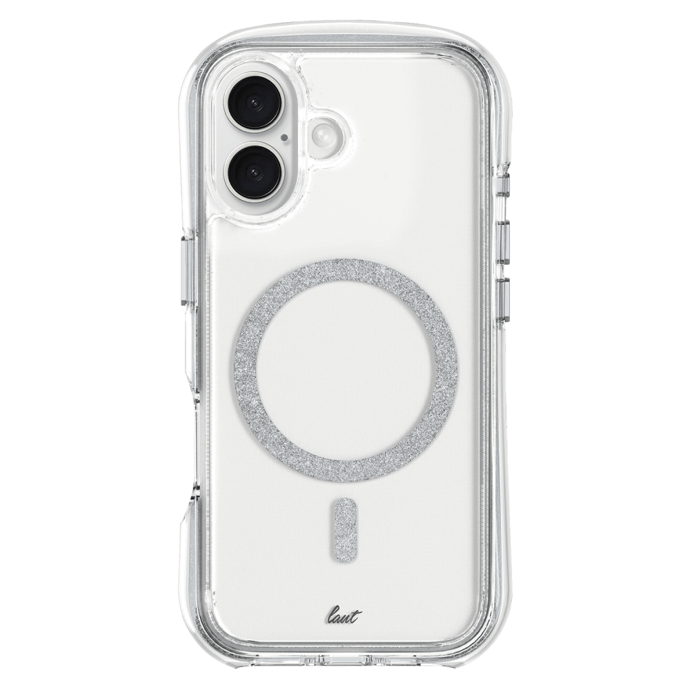 Wholesale cell phone accessory Laut - Aero Sparkle MagSafe Case for Apple iPhone 16 - Crystal