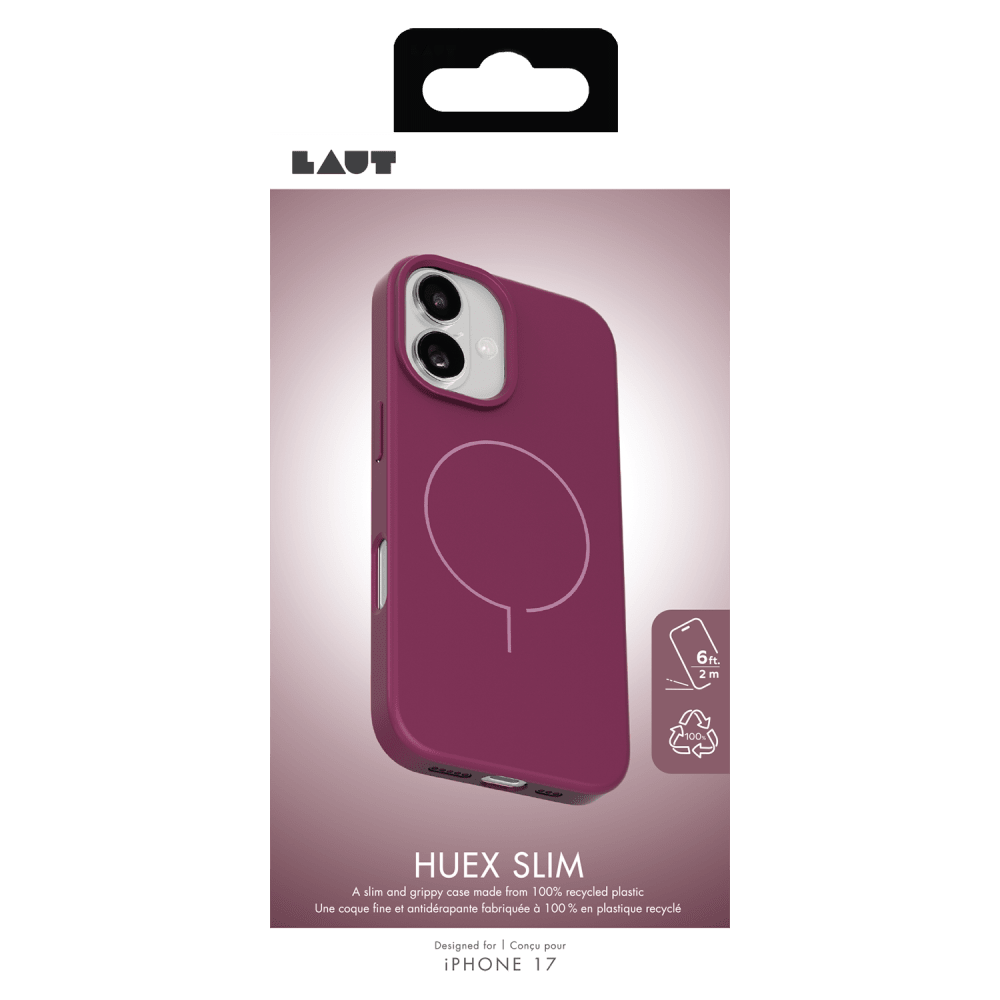 Wholesale cell phone accessory Laut - Huex Slim MagSafe Case for Apple iPhone 17 - Mauve Wine