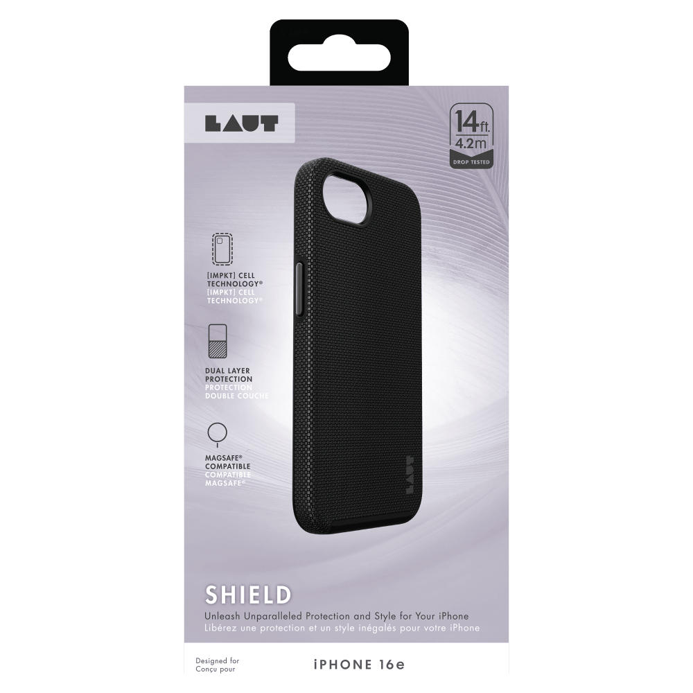 Wholesale cell phone accessory Laut - SHIELD Case for Apple iPhone 16e - Black