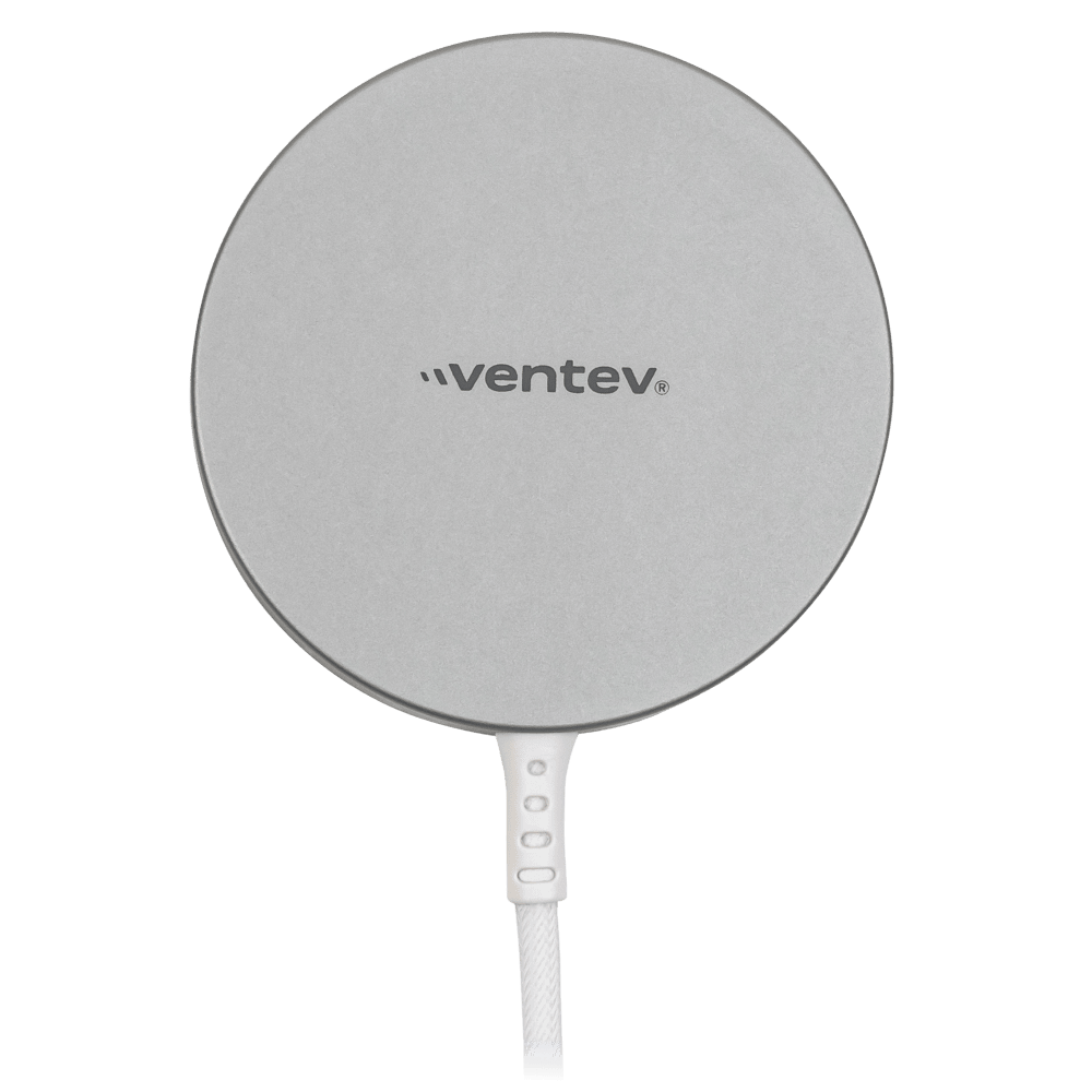 Wholesale cell phone accessory Ventev - 10ft Alloy 15W Wireless Magnetic Charger - Silver