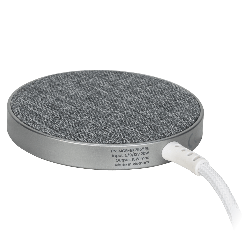 Wholesale cell phone accessory Ventev - 10ft Alloy 15W Wireless Magnetic Charger - Silver