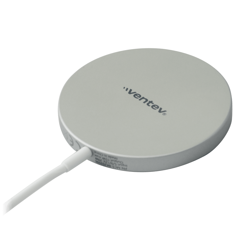 Wholesale cell phone accessory Ventev - 15W Wireless Magnetic Charger - Silver