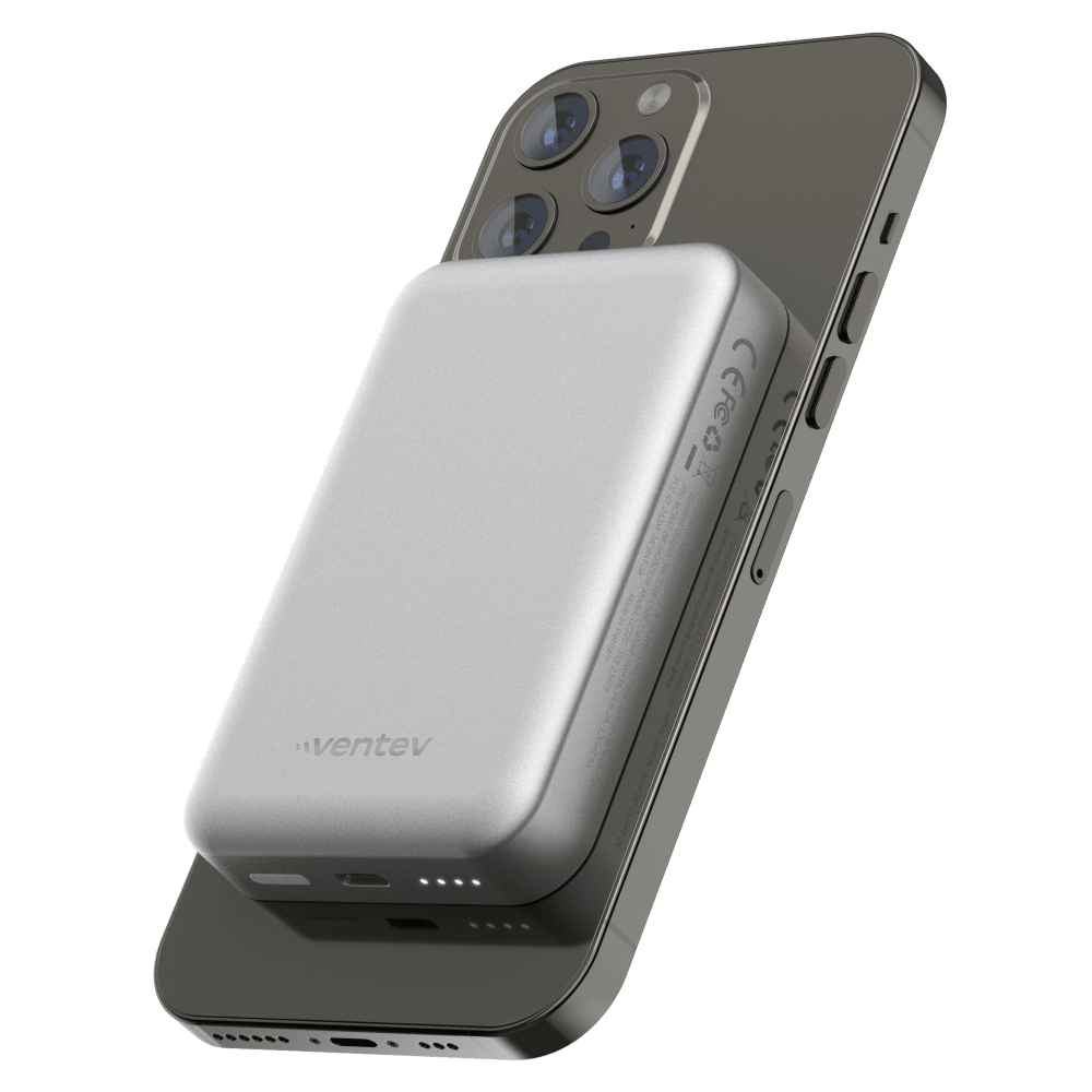 Wholesale cell phone accessory Ventev - Portable Magnetic Battery 5,000 mAh - Gray