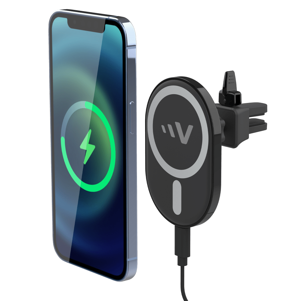 Wholesale cell phone accessory Ventev - 15W Magnetic Wireless Car Charger Mount - Black