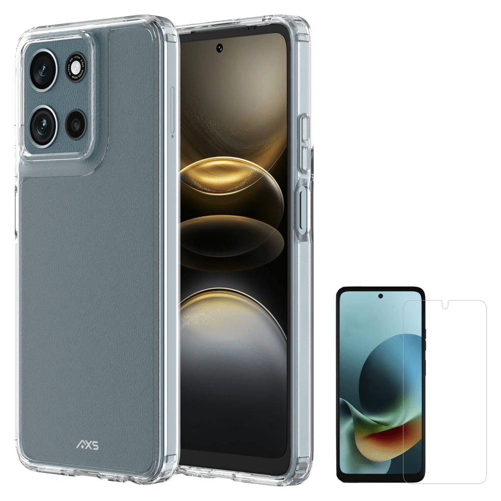 Wholesale cell phone accessory AXS - Ultra Clear Case with ARMORGlass Pack for Motorola Moto