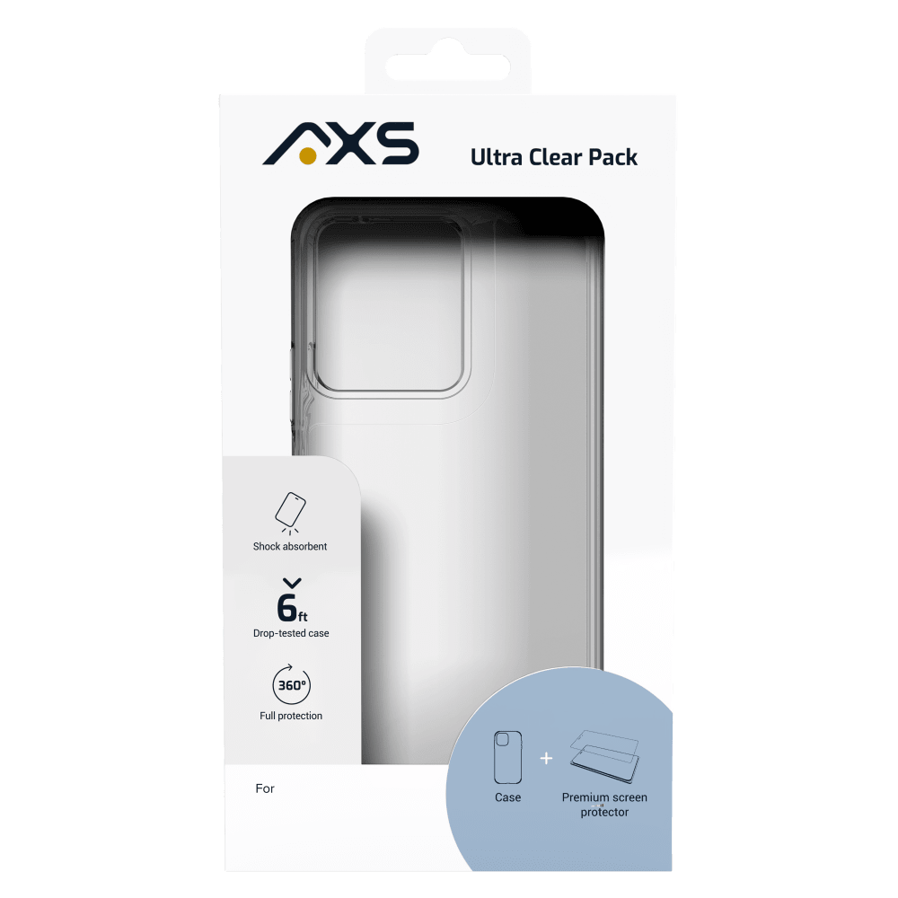 Wholesale cell phone accessory AXS - Ultra Clear Case with ARMORGlass Pack for Motorola Moto