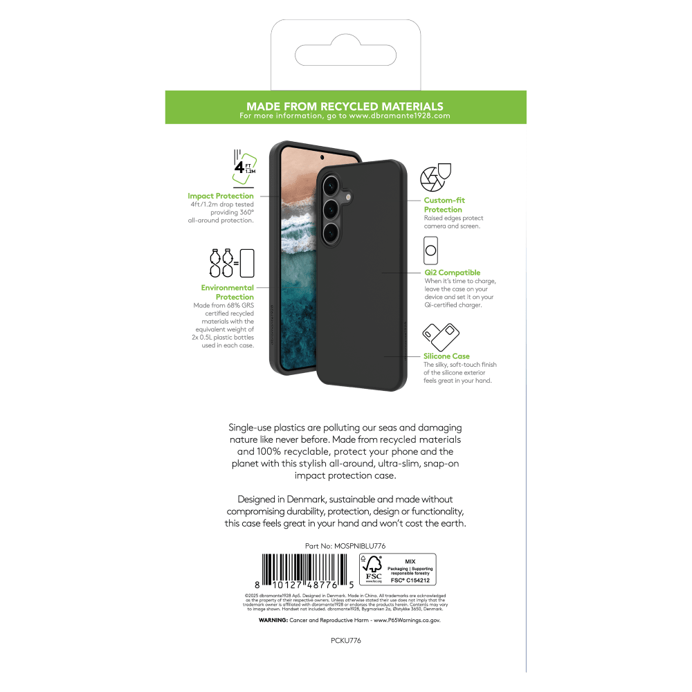 Wholesale cell phone accessory dbramante1928 - Monaco Case for Samsung Galaxy S25 Plus - Night