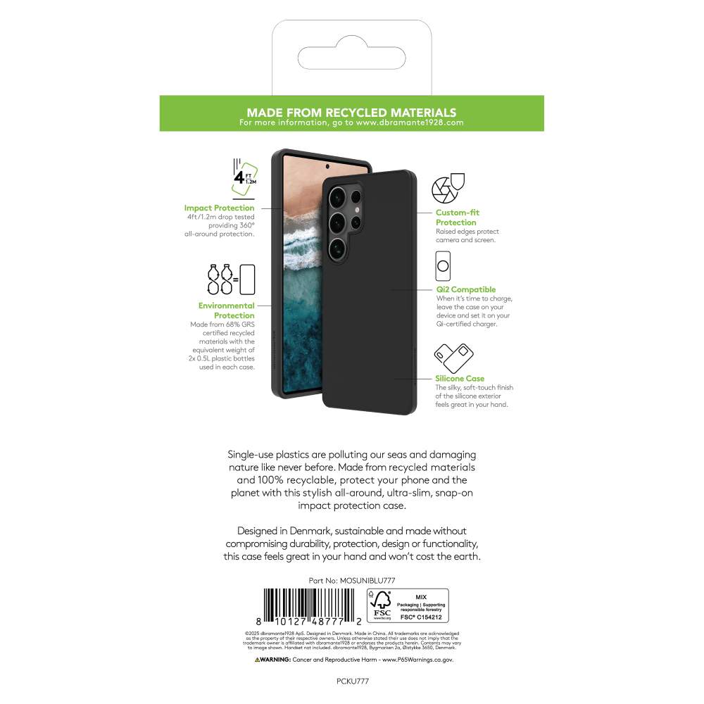 Wholesale cell phone accessory dbramante1928 - Monaco Case for Samsung Galaxy S25 Ultra - Night