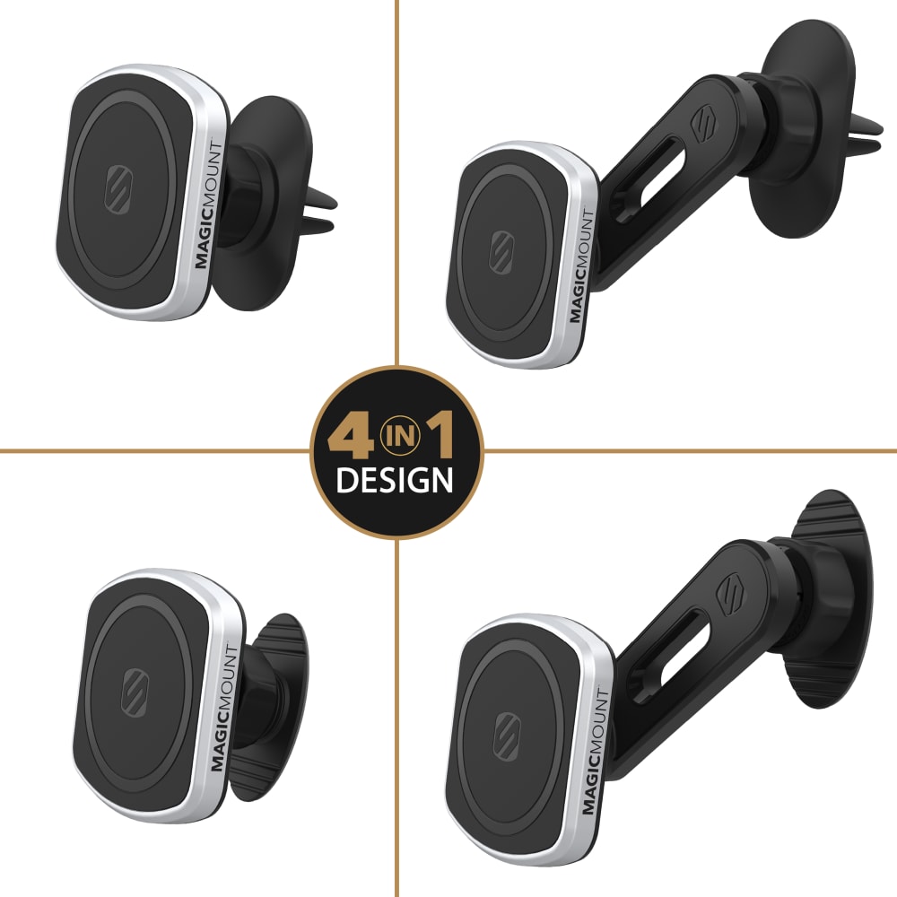 Wholesale cell phone accessory Scosche - MagicMount Pro 2 Vent  /  Dash Mount - Black and Silver