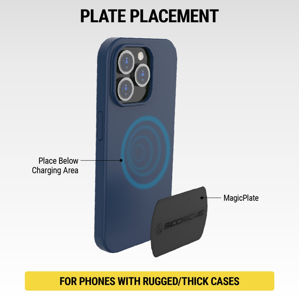 Wholesale cell phone accessory Scosche - MagicPlate Large Thick Plates (4 Pack) - Black