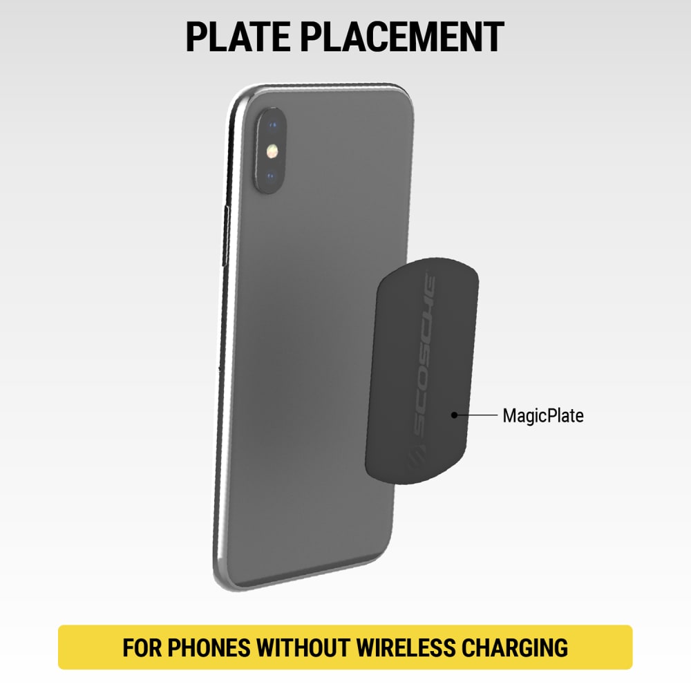 Wholesale cell phone accessory Scosche - MagicPlate Large Thick Plates (4 Pack) - Black