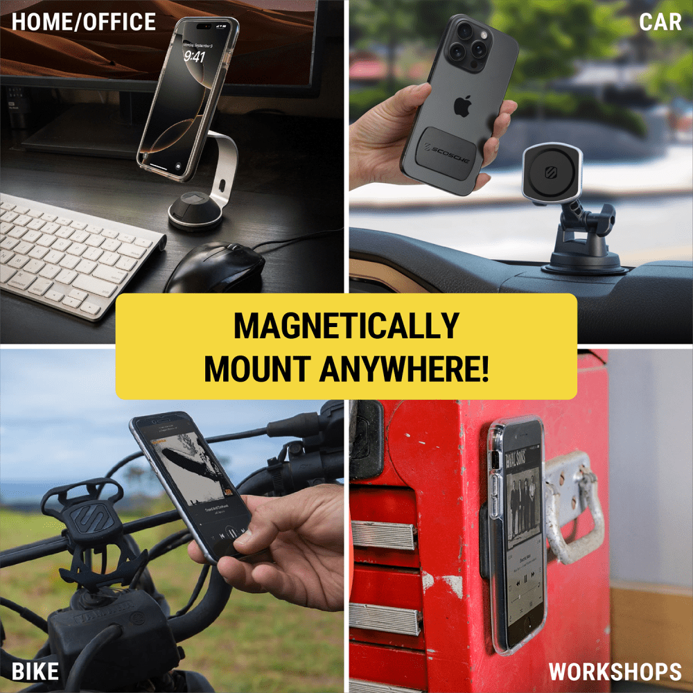 Wholesale cell phone accessory Scosche - MagicPlate Large Thick Plates (4 Pack) - Black