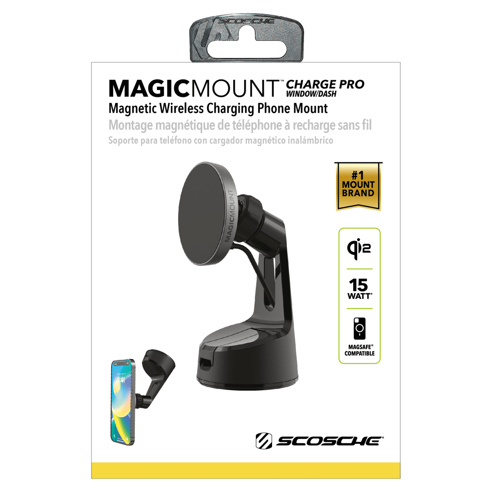 Wholesale cell phone accessory Scosche - MagicMount Pro Qi2 Wireless Charger Window / Dash