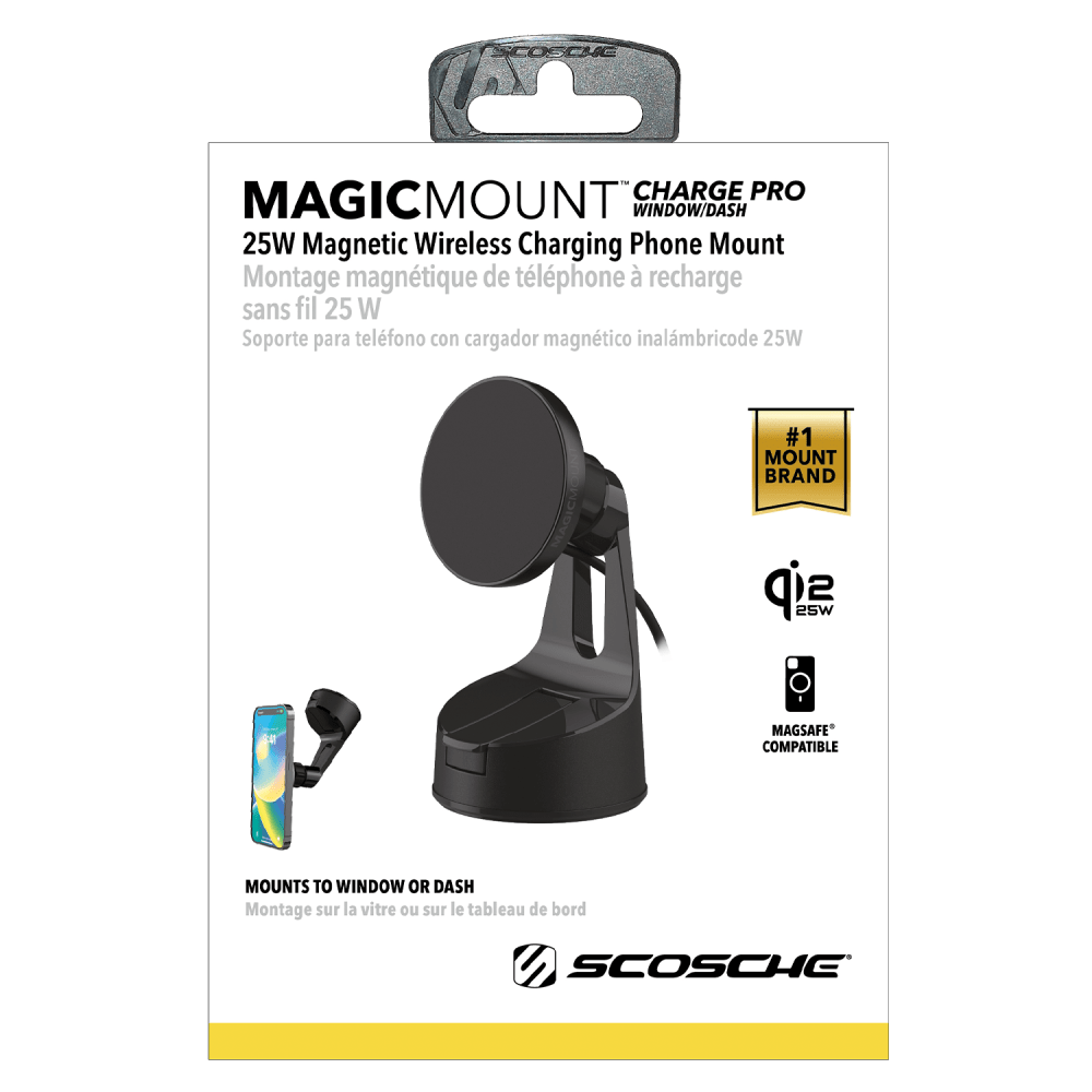 Wholesale cell phone accessory Scosche - MagicMount Charge Pro Window / Dash Qi2 Wireless Charging
