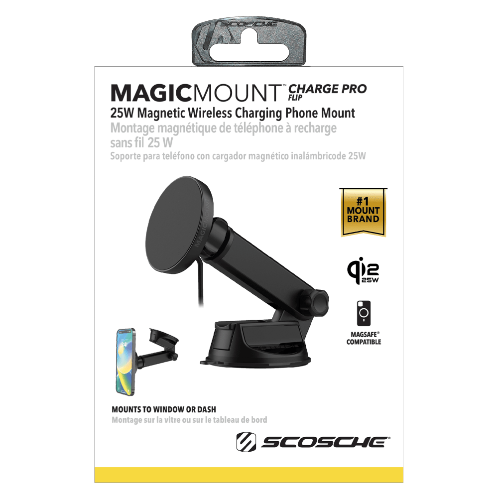 Wholesale cell phone accessory Scosche - MagicMount Charge Pro Flip Qi2 Wireless Charging Mount