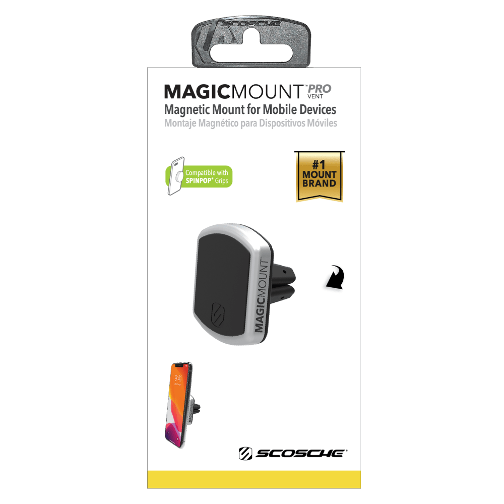 Wholesale cell phone accessory Scosche - MagicMount Pro Vent Mount - Black and Silver