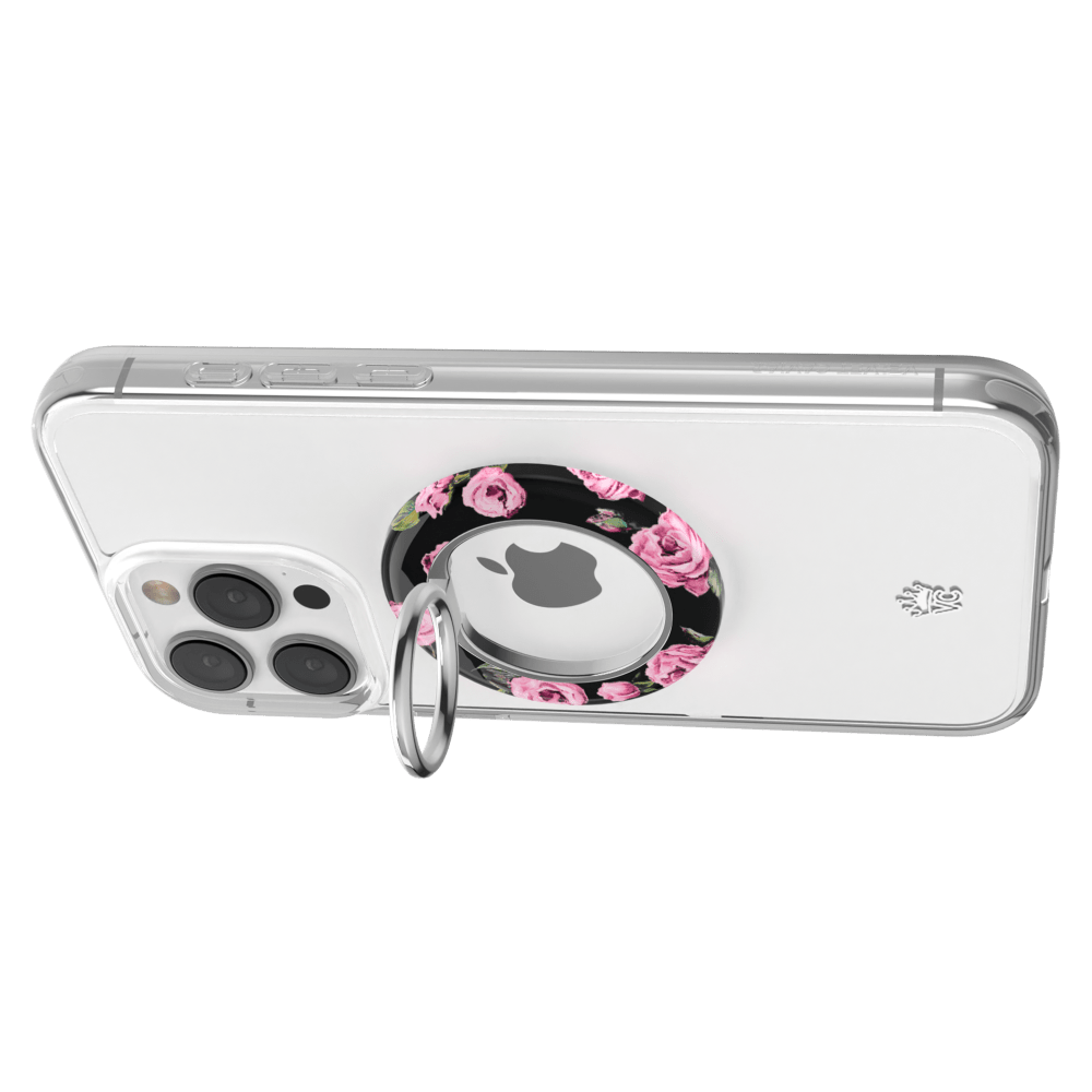 Wholesale cell phone accessory VELVET CAVIAR - MagSafe Grip Ring - Pink Rose Floral