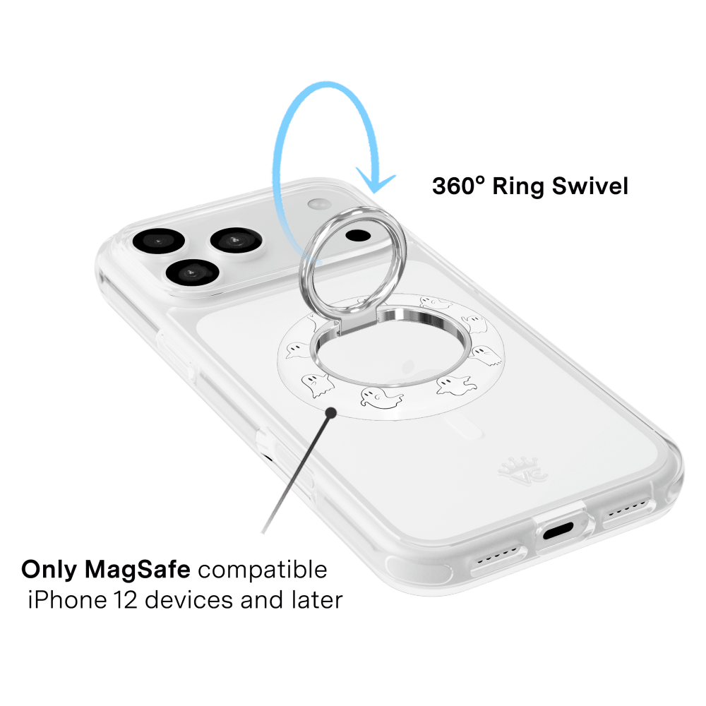 Wholesale cell phone accessory VELVET CAVIAR - Magnetic Phone Ring and Stand - Ghosted Clear