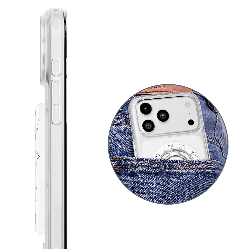 Wholesale cell phone accessory VELVET CAVIAR - Magnetic Phone Ring and Stand - Ghosted Clear
