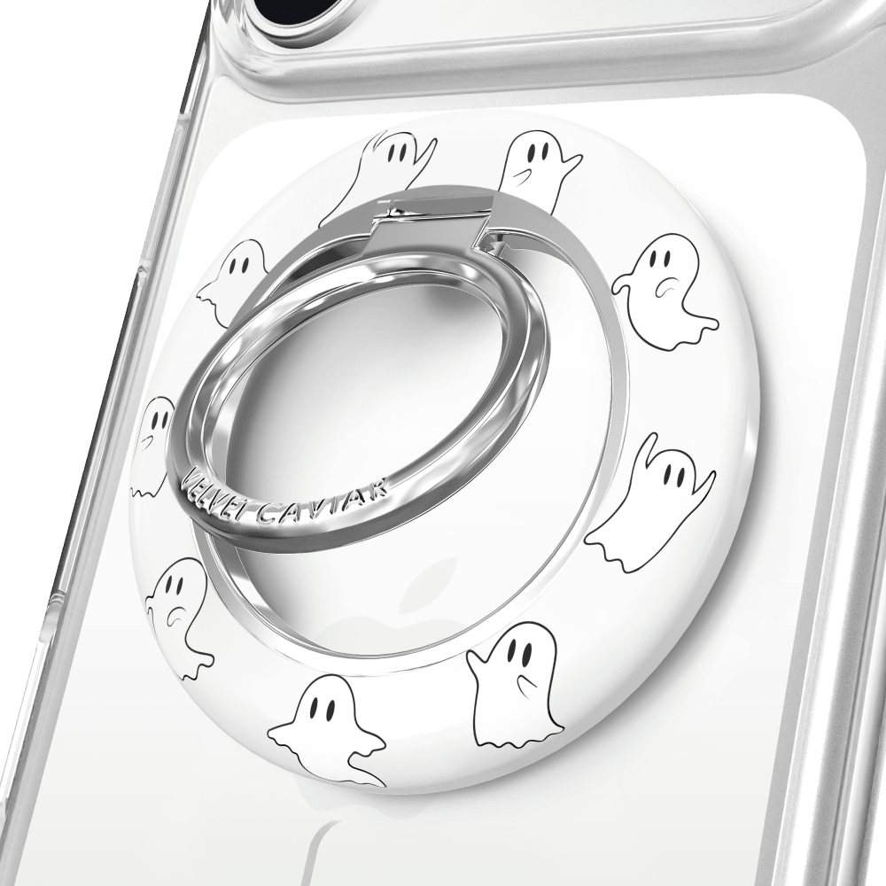 Wholesale cell phone accessory VELVET CAVIAR - Magnetic Phone Ring and Stand - Ghosted Clear