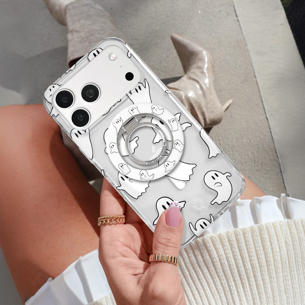Wholesale cell phone accessory VELVET CAVIAR - Magnetic Phone Ring and Stand - Ghosted Clear