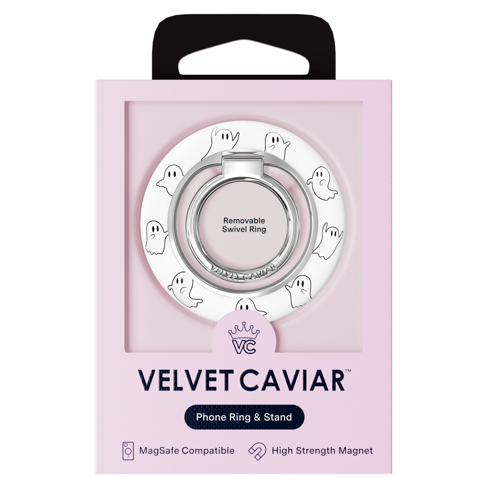 Wholesale cell phone accessory VELVET CAVIAR - Magnetic Phone Ring and Stand - Ghosted Clear