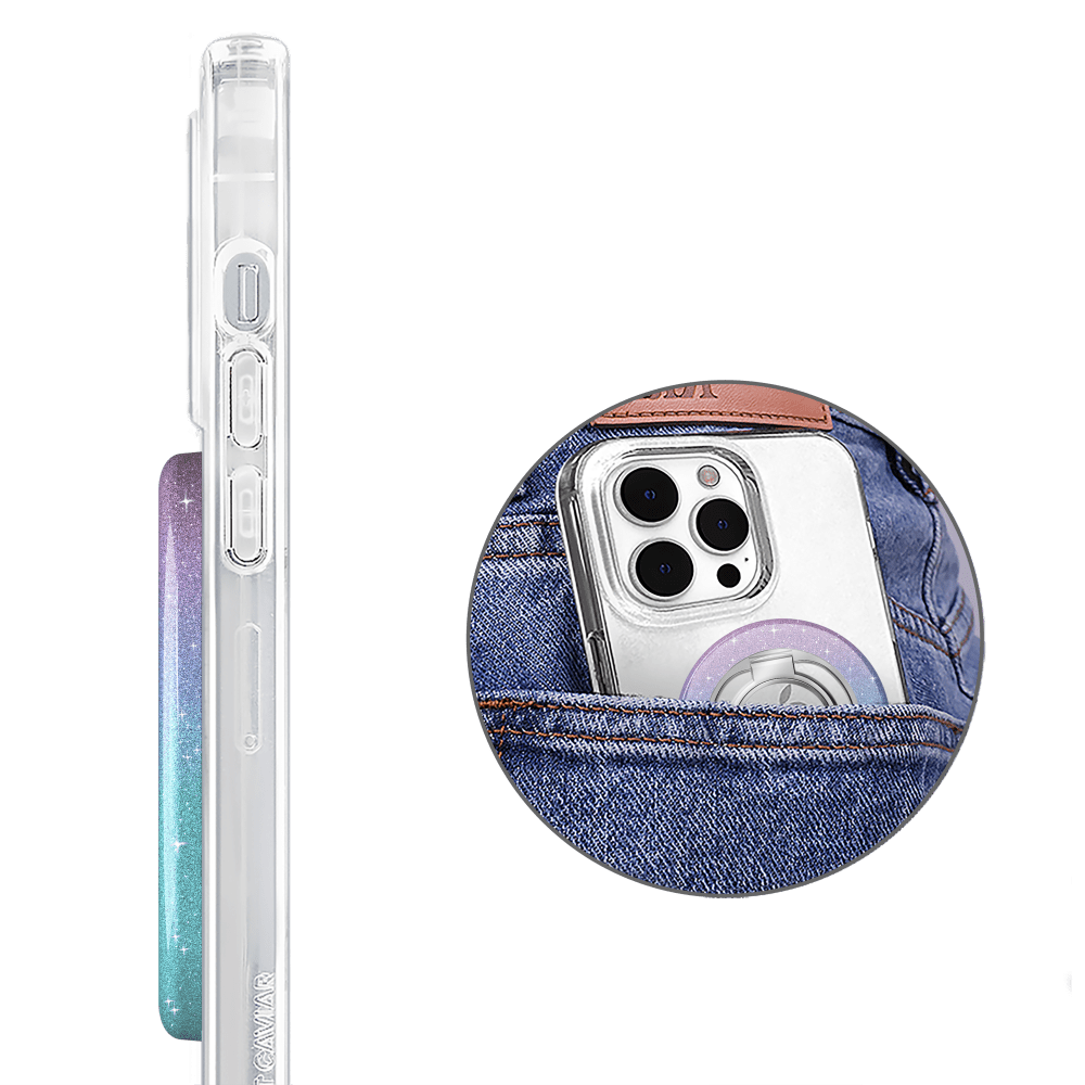 Wholesale cell phone accessory VELVET CAVIAR - MagSafe Grip Ring - Ombre Stardust Glitter