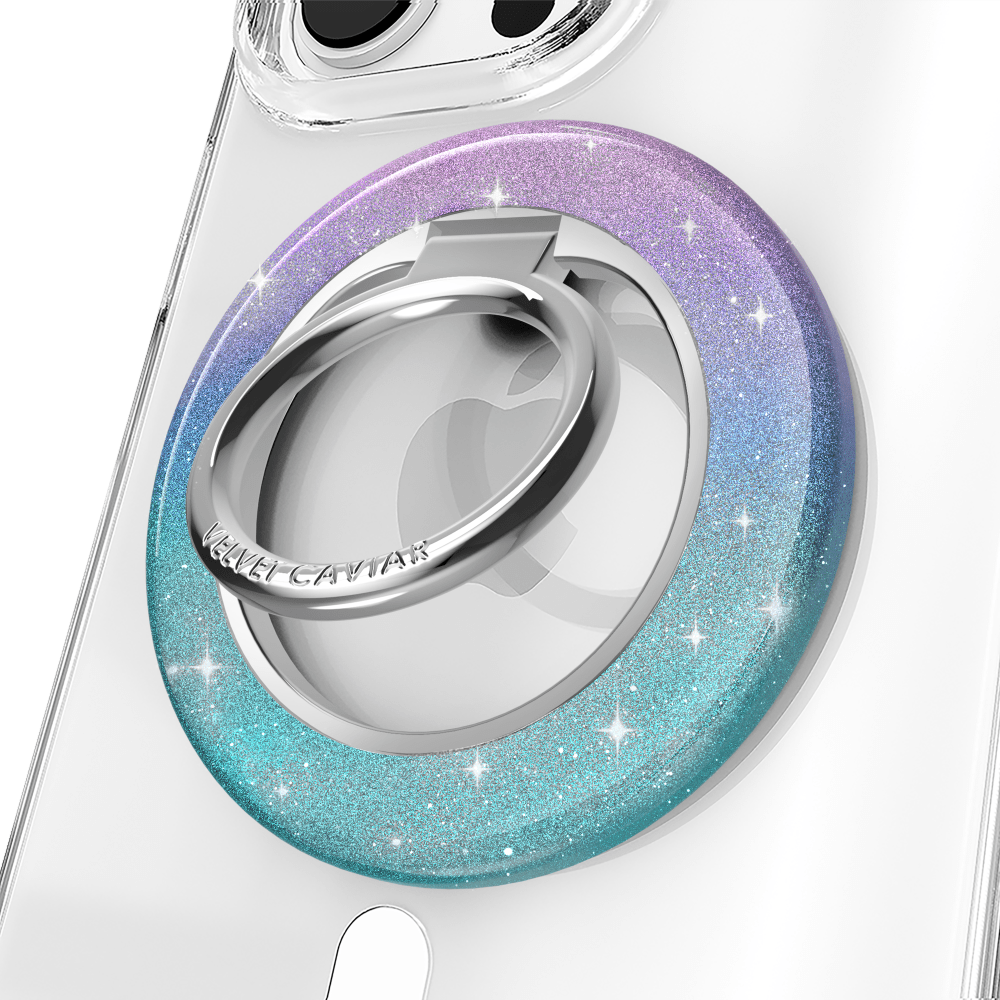 Wholesale cell phone accessory VELVET CAVIAR - MagSafe Grip Ring - Ombre Stardust Glitter