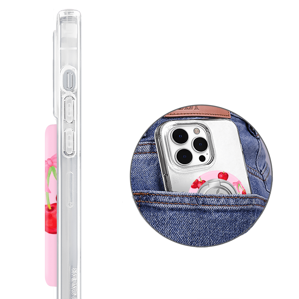 Wholesale cell phone accessory VELVET CAVIAR - MagSafe Grip Ring - Sweet Cherry