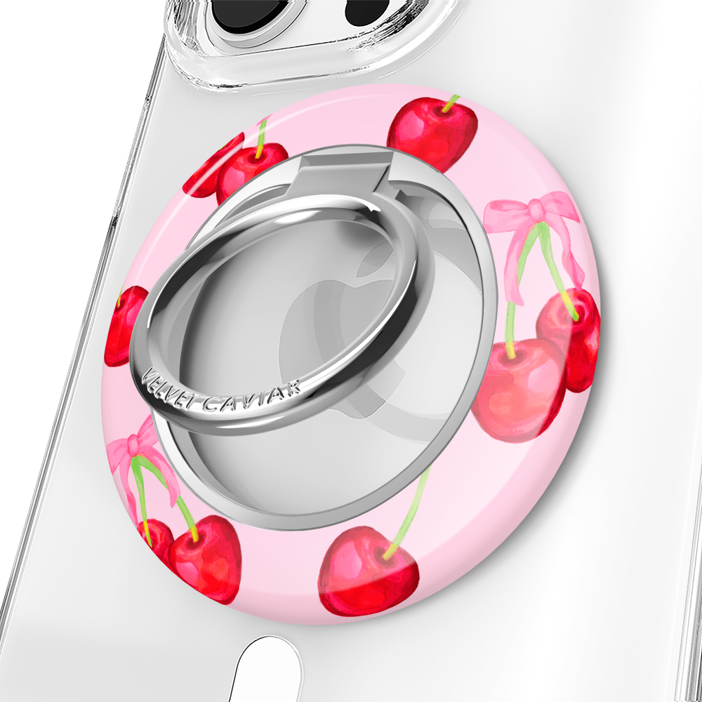 Wholesale cell phone accessory VELVET CAVIAR - MagSafe Grip Ring - Sweet Cherry
