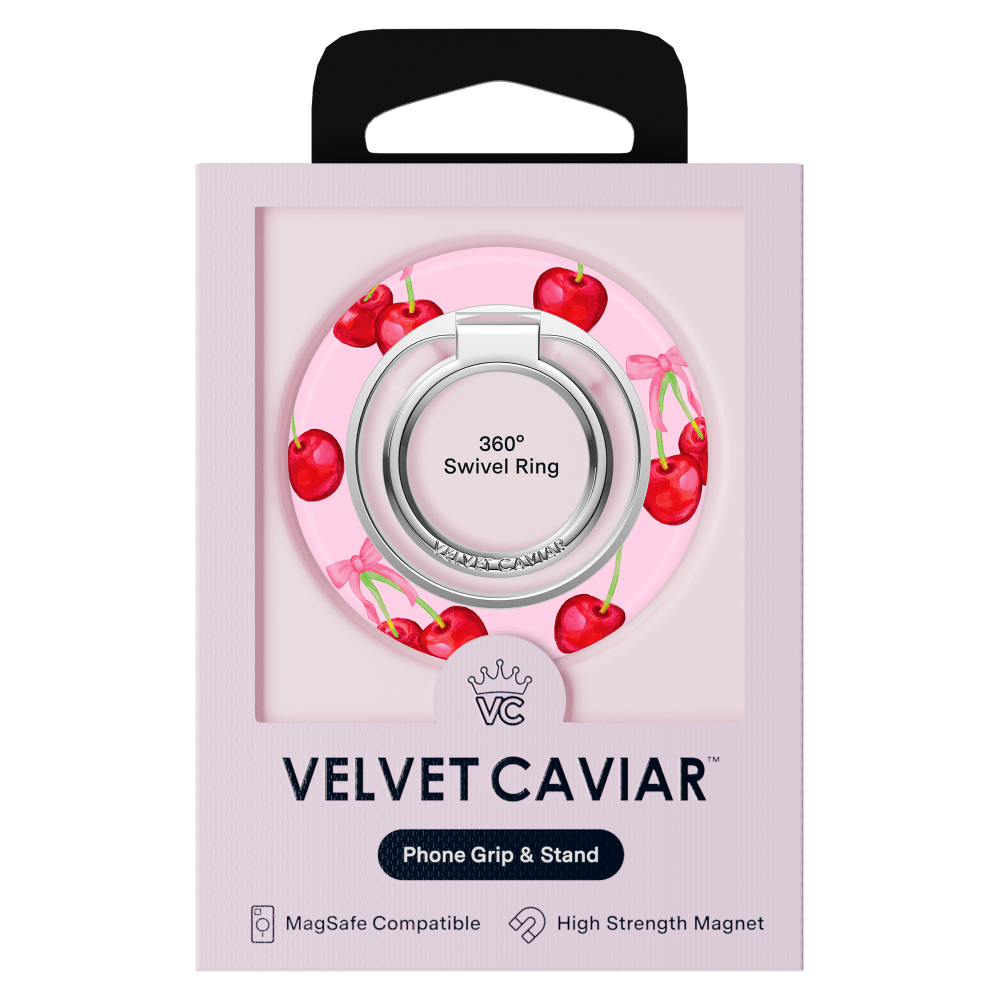 Wholesale cell phone accessory VELVET CAVIAR - MagSafe Grip Ring - Sweet Cherry