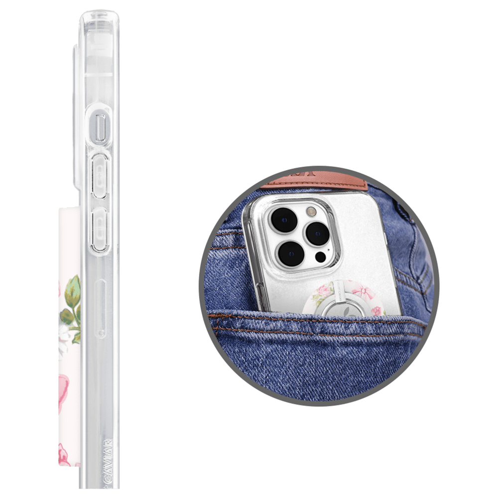 Wholesale cell phone accessory VELVET CAVIAR - MagSafe Grip Ring - Posie Pink Bow