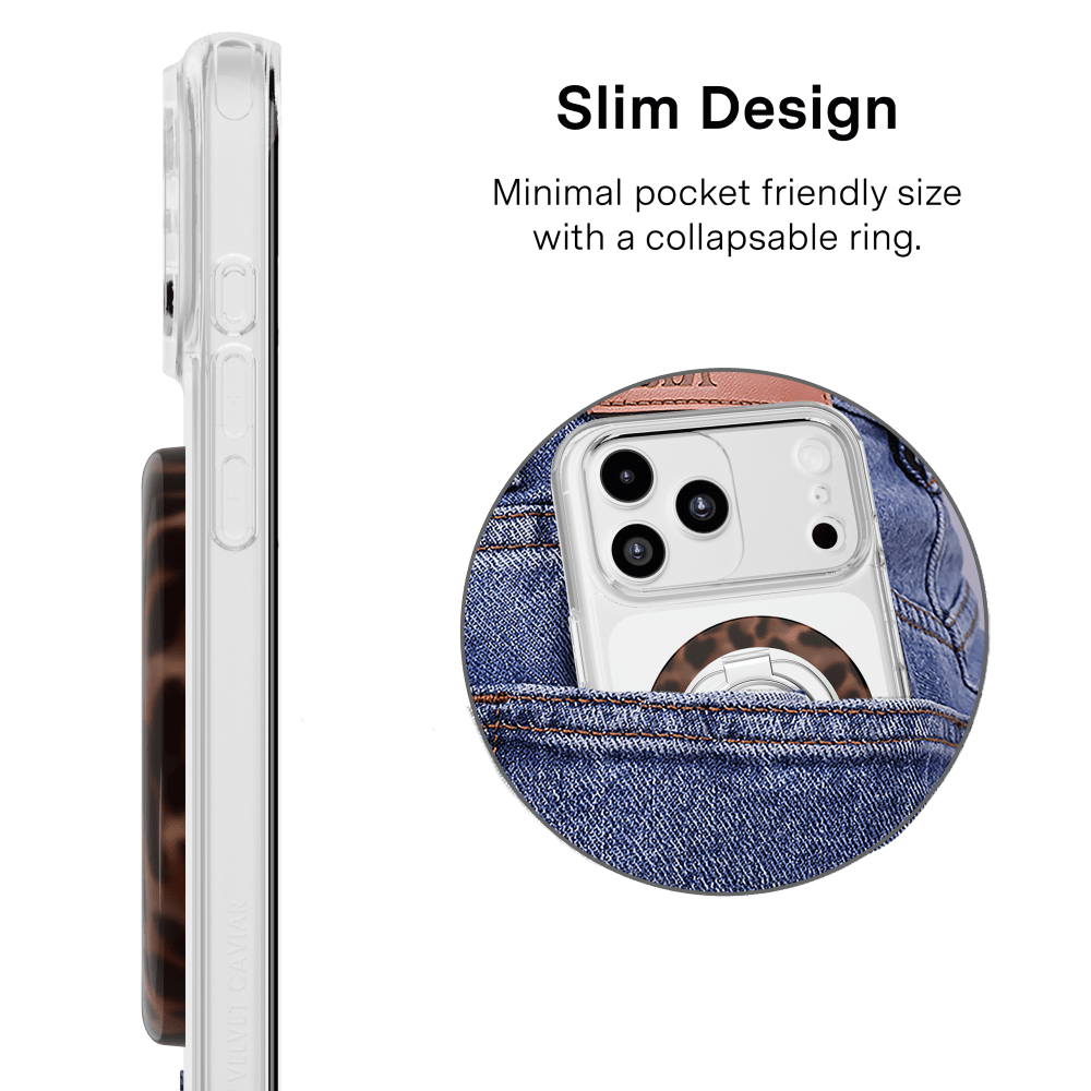 Wholesale cell phone accessory VELVET CAVIAR - MagSafe Phone Grip Ring - It Girl Leopard