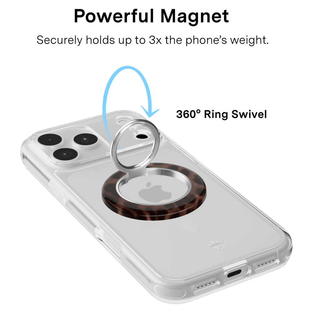 Wholesale cell phone accessory VELVET CAVIAR - MagSafe Phone Grip Ring - It Girl Leopard