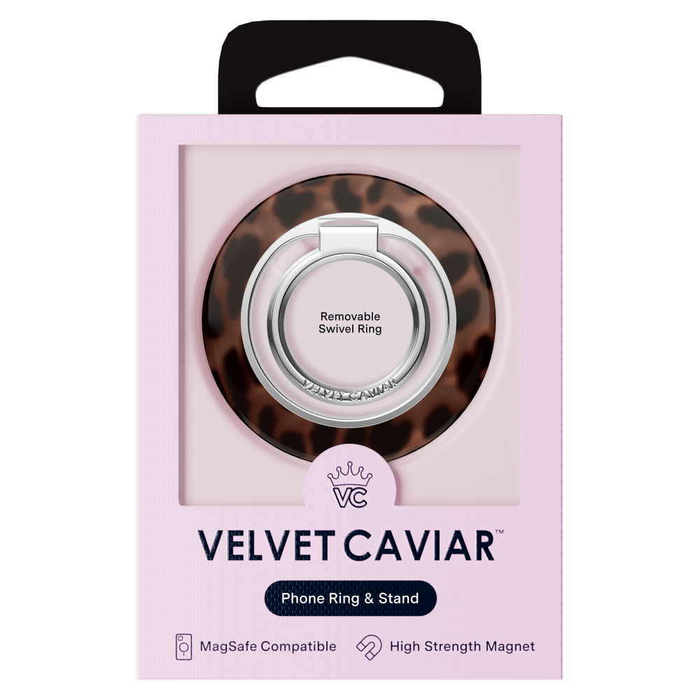 Wholesale cell phone accessory VELVET CAVIAR - MagSafe Phone Grip Ring - It Girl Leopard