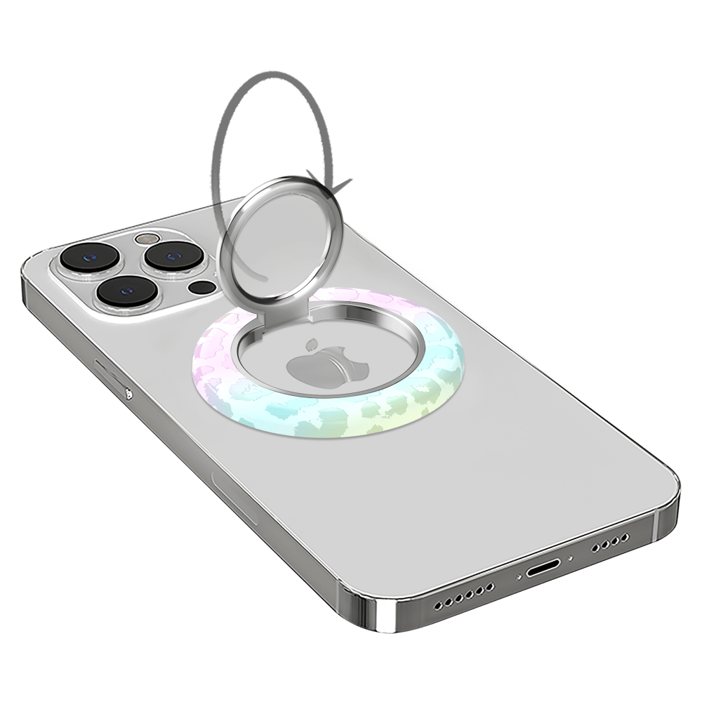 Wholesale cell phone accessory VELVET CAVIAR - MagSafe Grip Ring - White Opal Leopard