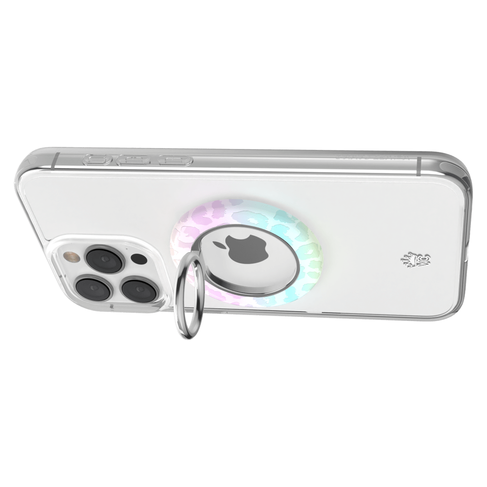Wholesale cell phone accessory VELVET CAVIAR - MagSafe Grip Ring - White Opal Leopard