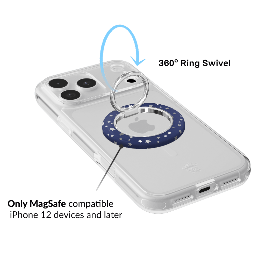 Wholesale cell phone accessory VELVET CAVIAR - Magnetic Phone Ring & Stand - Midnight Stars