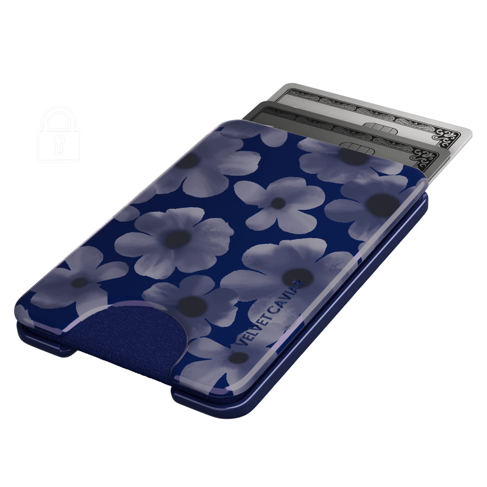 Wholesale cell phone accessory VELVET CAVIAR - Magsafe Phone Wallet - Midnight Blossom