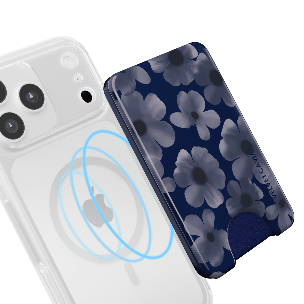 Wholesale cell phone accessory VELVET CAVIAR - Magsafe Phone Wallet - Midnight Blossom