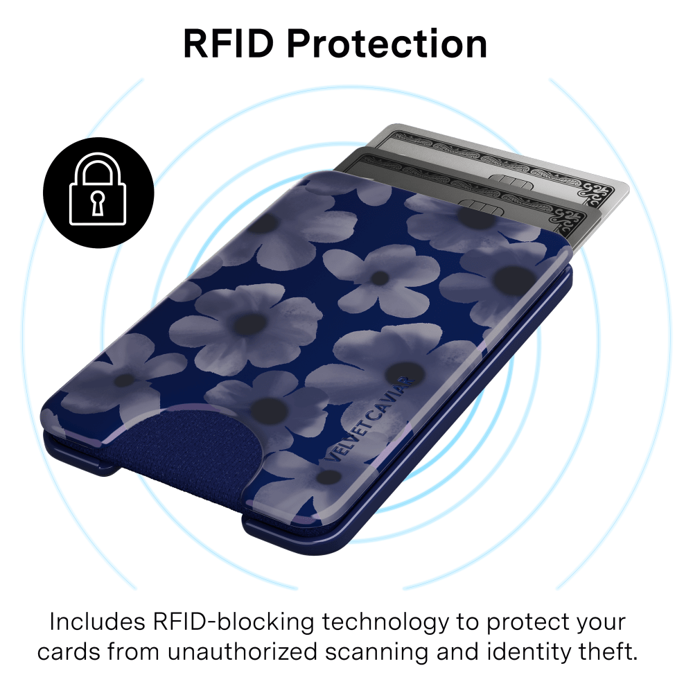 Wholesale cell phone accessory VELVET CAVIAR - Magsafe Phone Wallet - Midnight Blossom