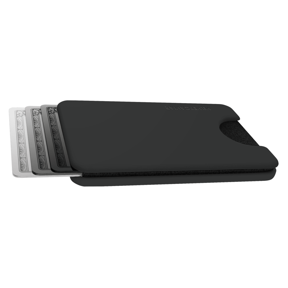 Wholesale cell phone accessory VELVET CAVIAR - Magnetic Phone Wallet - Just Black