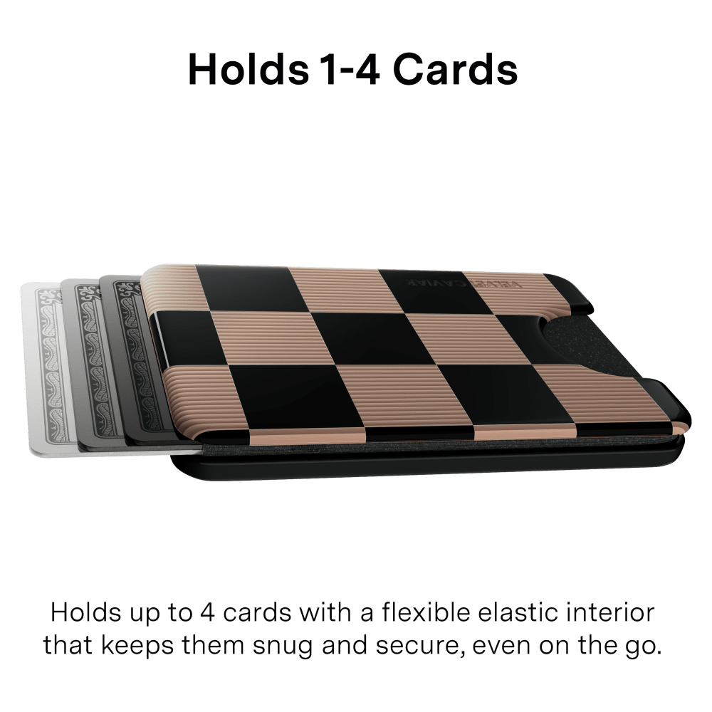 Wholesale cell phone accessory VELVET CAVIAR - Magsafe Phone Wallet - Mocha Vibe Checker