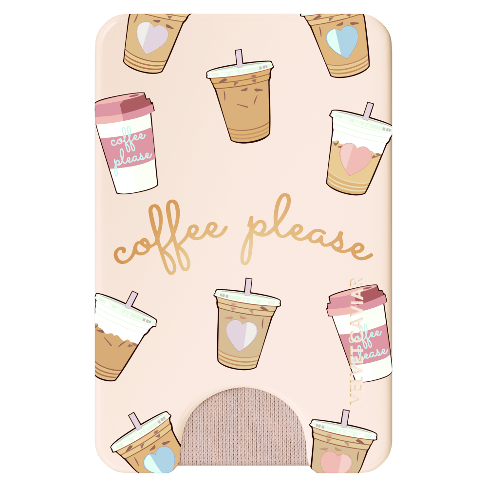 Wholesale cell phone accessory VELVET CAVIAR - Magsafe Phone Wallet - Coffee Please