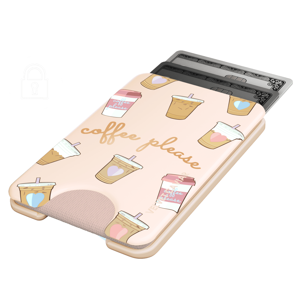 Wholesale cell phone accessory VELVET CAVIAR - Magsafe Phone Wallet - Coffee Please