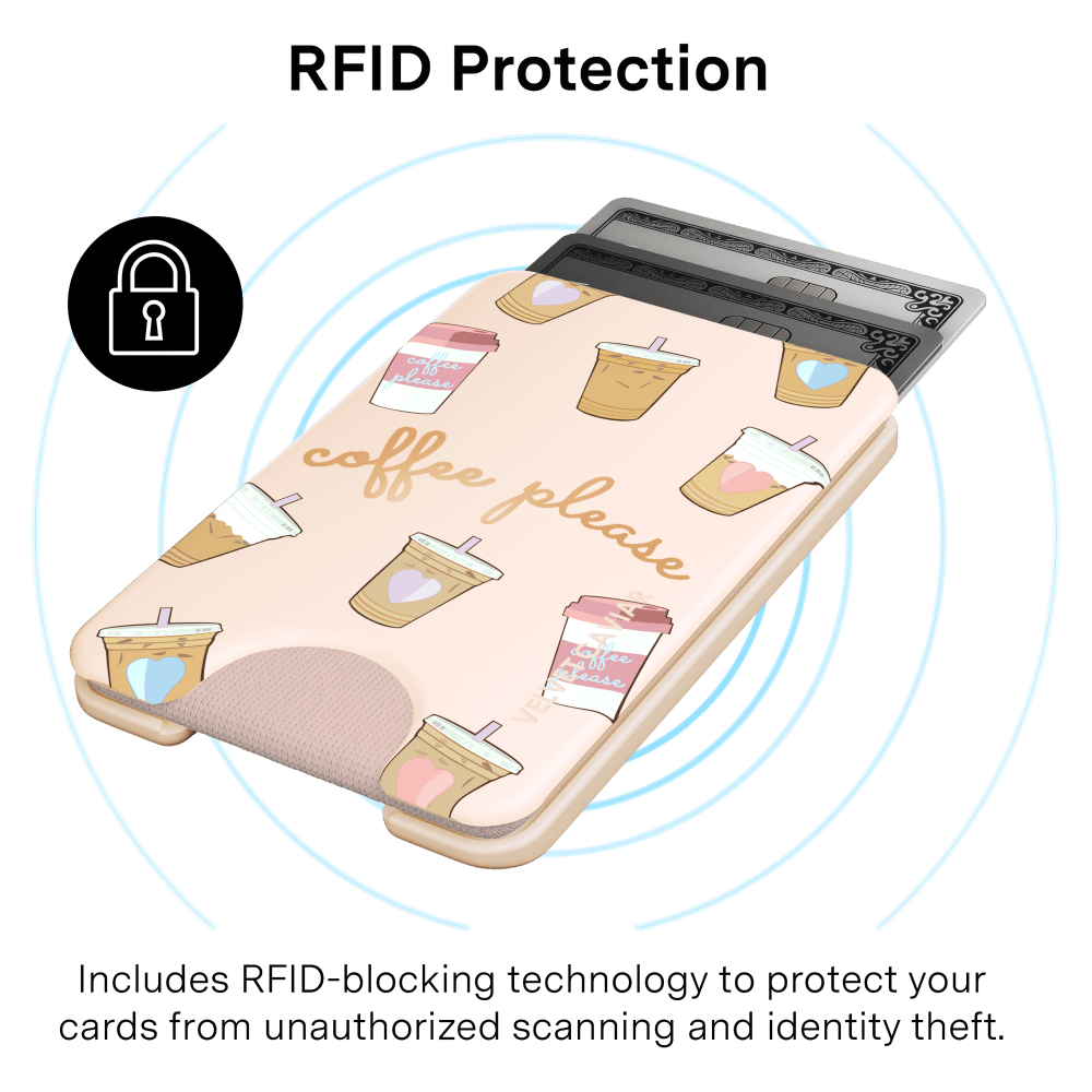 Wholesale cell phone accessory VELVET CAVIAR - Magsafe Phone Wallet - Coffee Please