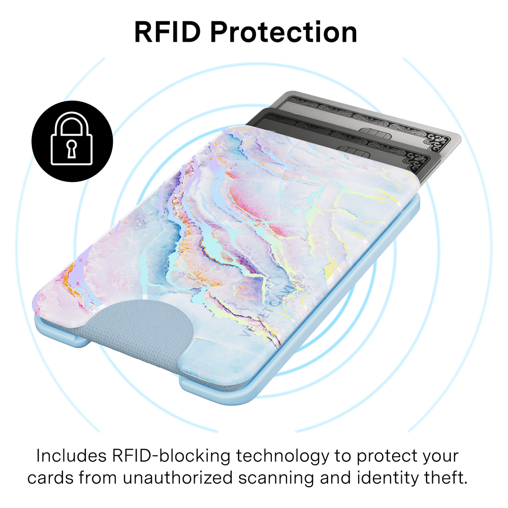 Wholesale cell phone accessory VELVET CAVIAR - Magsafe Phone Wallet - Holo Moonstone