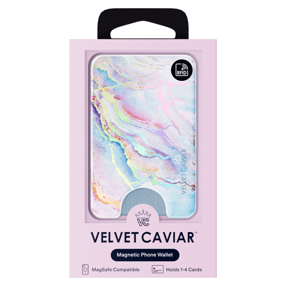 Wholesale cell phone accessory VELVET CAVIAR - Magsafe Phone Wallet - Holo Moonstone